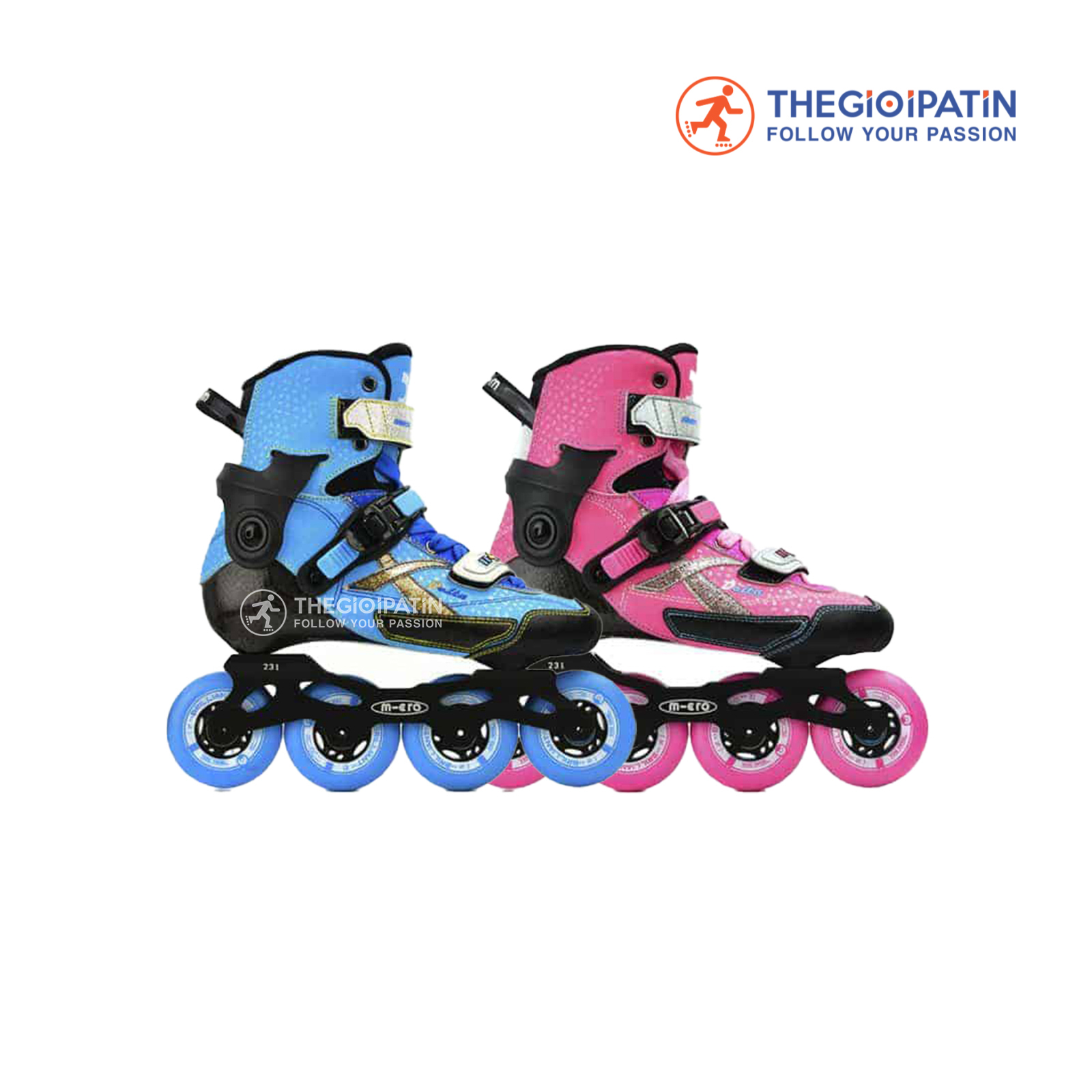 Giày Patin Người Lớn Micro Delta X 2 Màu Hồng/ Xanh
