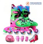 Giày Patin Trẻ Em Cougar 867 3 Màu Vàng/ Xanh/ Hồng - Ảnh 3