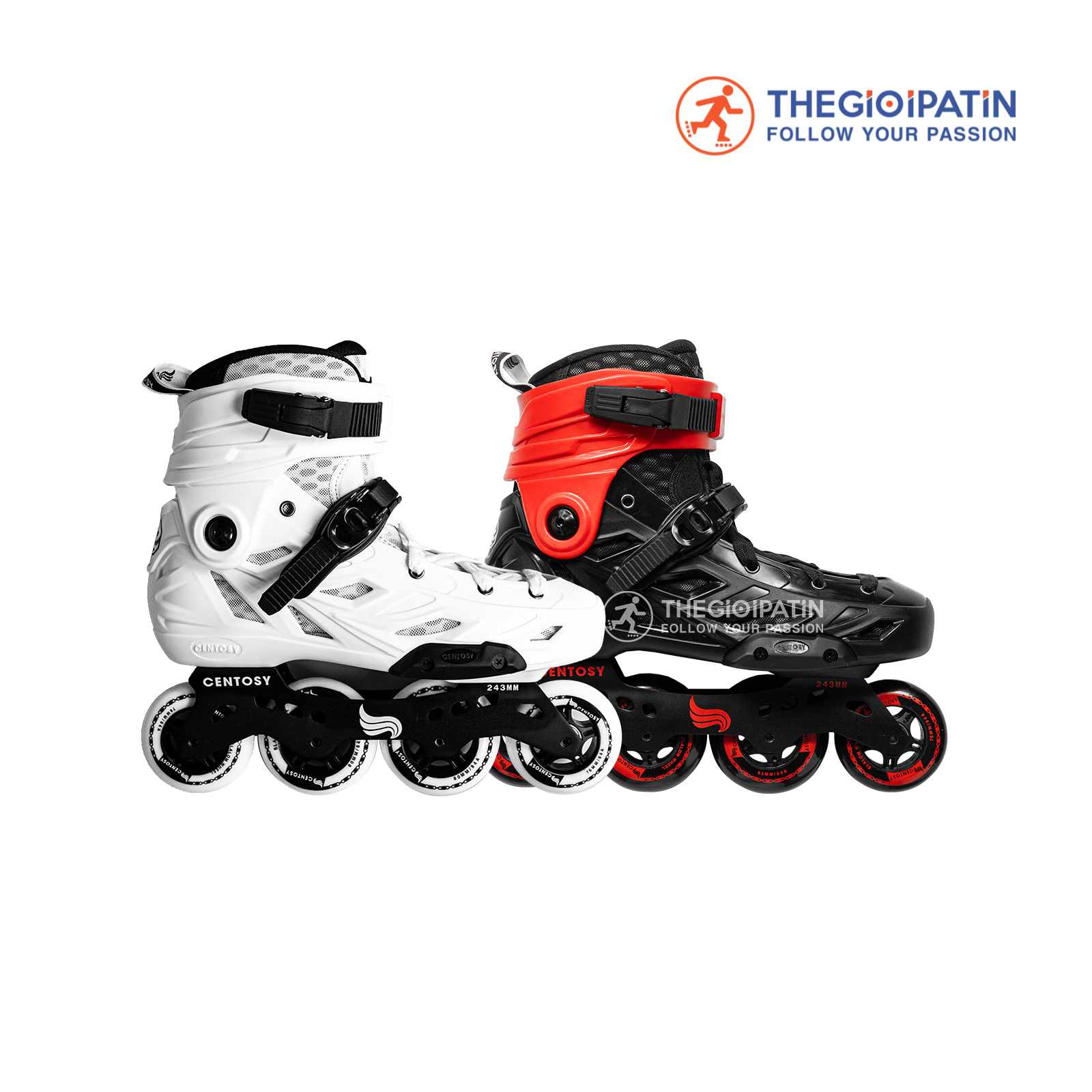 Giày Patin Người Lớn Centosy Winning Pro 2 Màu Đen/ Trắng