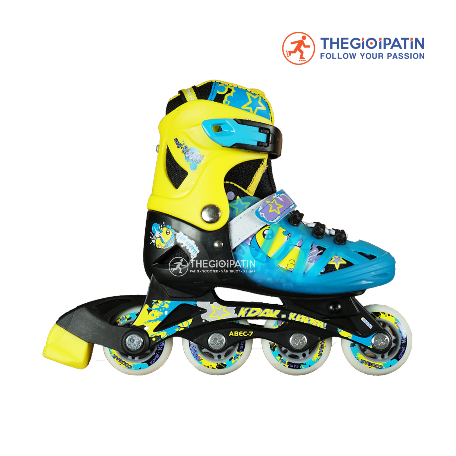 Giày Patin Trẻ Em Cougar 867 Màu Vàng