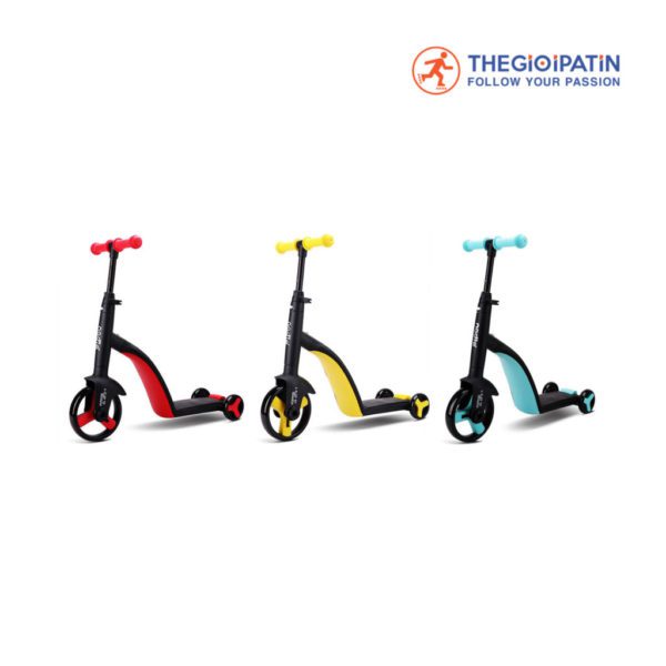 Xe Trượt Scooter Trẻ Em 3in1 3 Màu Đỏ/ Vàng/ Xanh