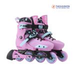 Giày patin trẻ em Nasus N9 2 màu xanh hồng - Ảnh 4